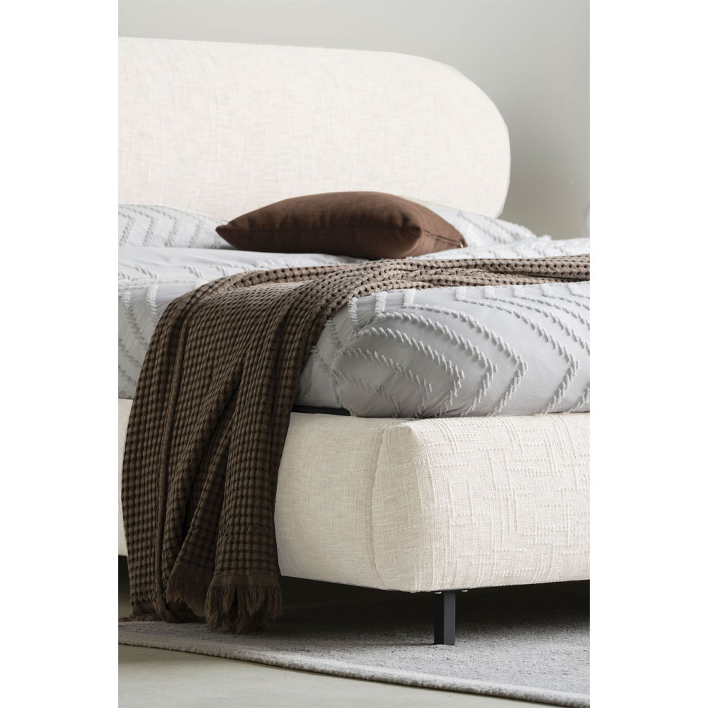 SERENITE ΚΡΕΒΑΤΙ (ΓΙΑ ΣΤΡΩΜΑ 160x200cm) BEIGE 230x194x105cm - Image 3