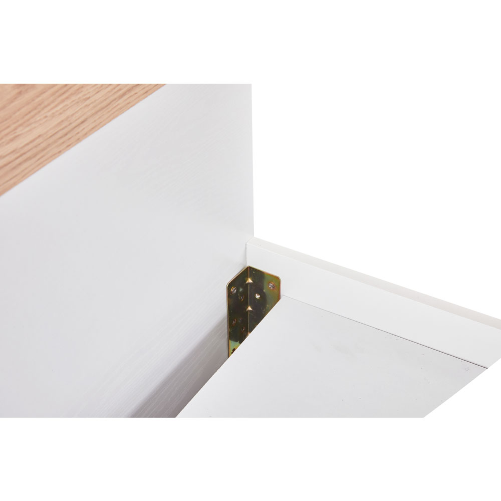 LUCIDO ΚΡΕΒΑΤΟΚΑΜΑΡΑ SET 3+1 ΛΕΥΚΟ OAK ΦΥΣΙΚΟ - Image 5