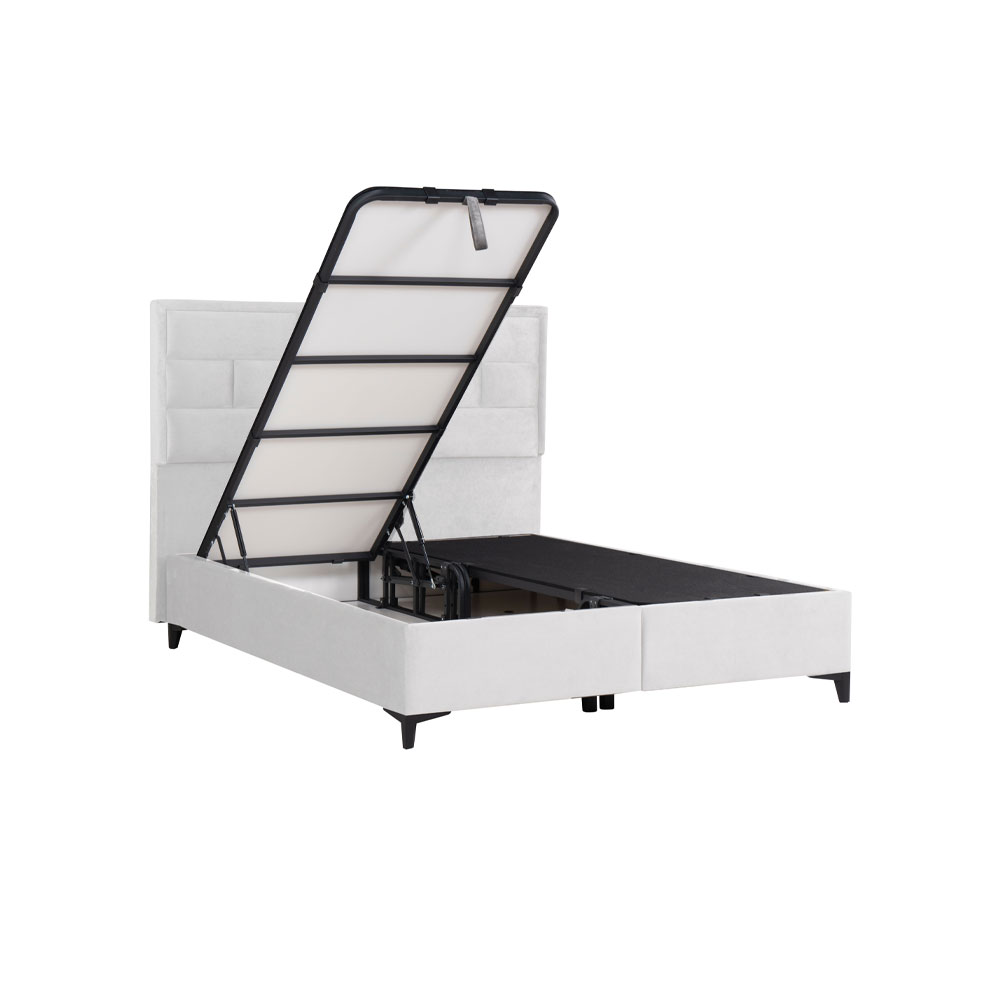 BRICK ΚΡΕΒΑΤΙ ΜΕ ΑΠΟΘΗΚ. ΧΩΡΟ (ΓΙΑ ΣΤΡΩΜΑ 160x200cm) OFF WHITE 16-450 215x165x121 - Image 3