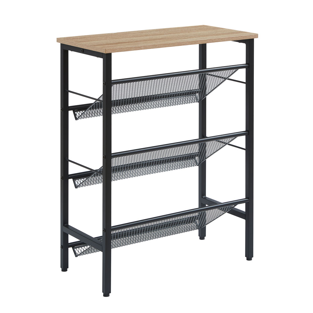 PLEXUS ΠΑΠΟΥΤΣΟΘΗΚΗ 3ΡΑΦΙΑ ΚΑΡΥΔΙ ΜΑΥΡΟ 60x30x80 - Image 2