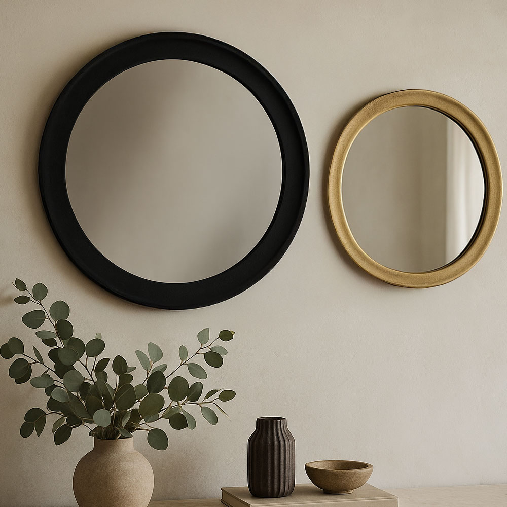 LANDING 58 ΚΑΘΡΕΠΤΗΣ BRASS ANTIQUE 58x3x58cm - Image 3