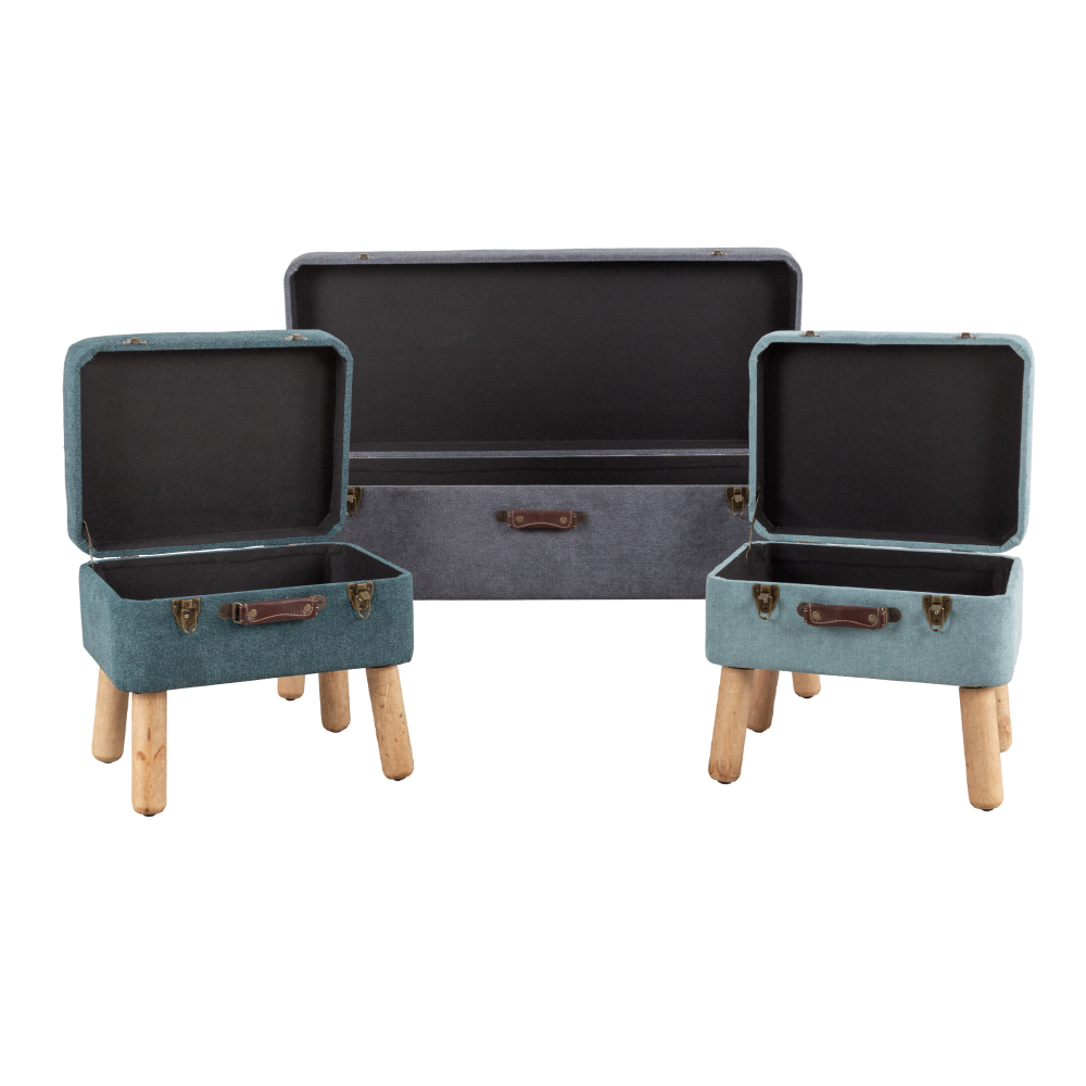 BABUS ΣΚΑΜΠΟ SET 3ΤΕΜ ΓΚΡΙ ΜΕΝΤΑ 100x40x47 - Image 2