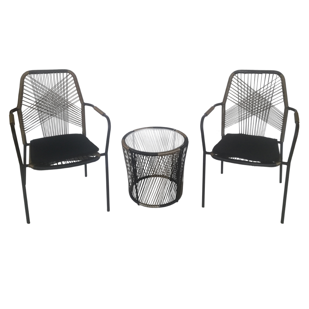 BREEZE COFFEE TABLE ΦΥΣΙΚΟ ΜΑΥΡΟ 50x50.5 - Image 4