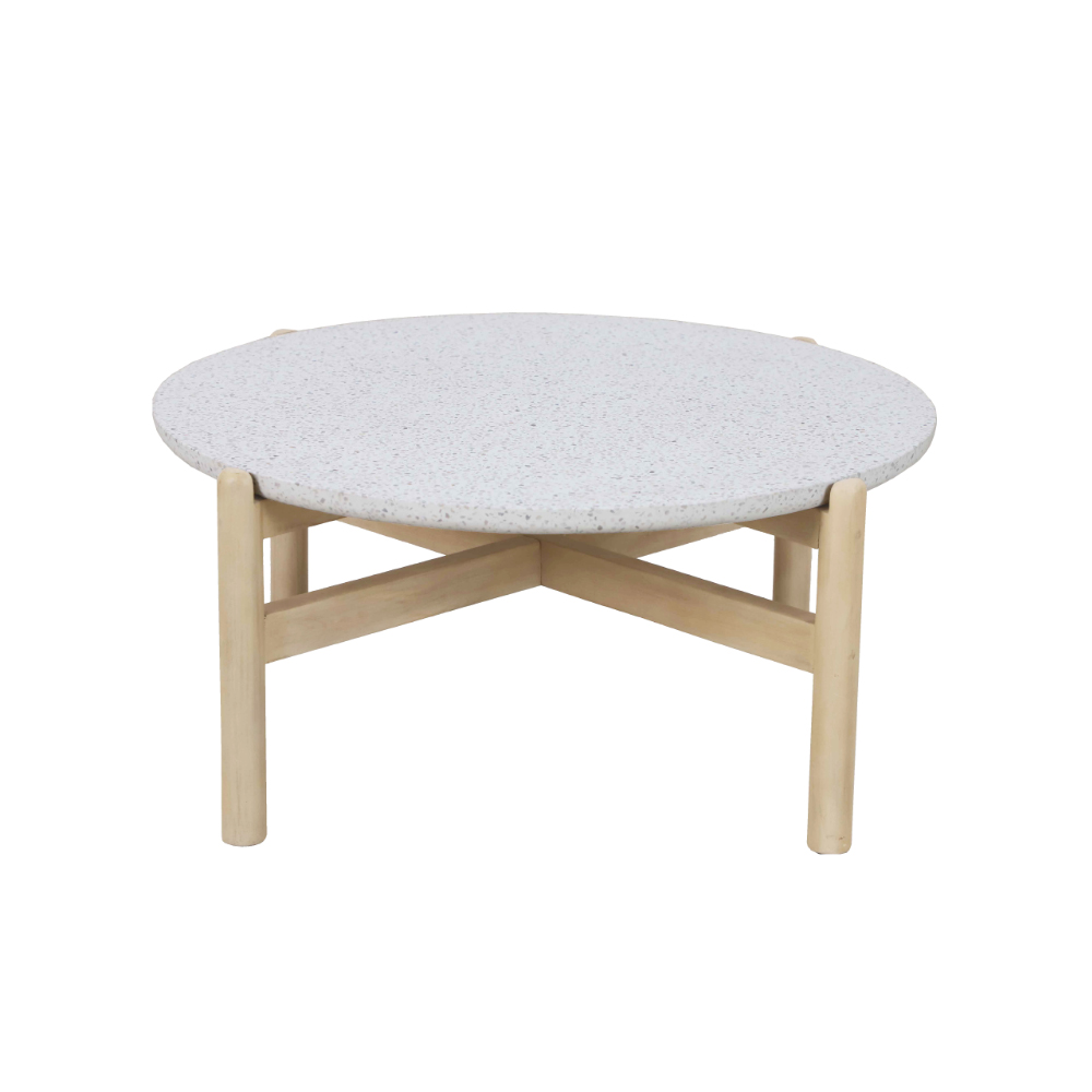 TERRAZZO COFFEE TABLE TERRAZZO ΦΥΣΙΚΟ ΑΝΟΙΧΤΟ 84.4x84.4x37
