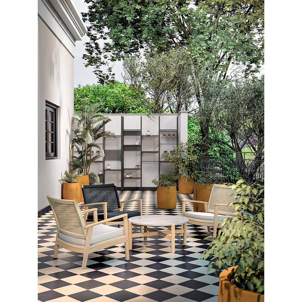 TERRAZZO COFFEE TABLE TERRAZZO ΦΥΣΙΚΟ ΑΝΟΙΧΤΟ 84.4x84.4x37 - Image 2