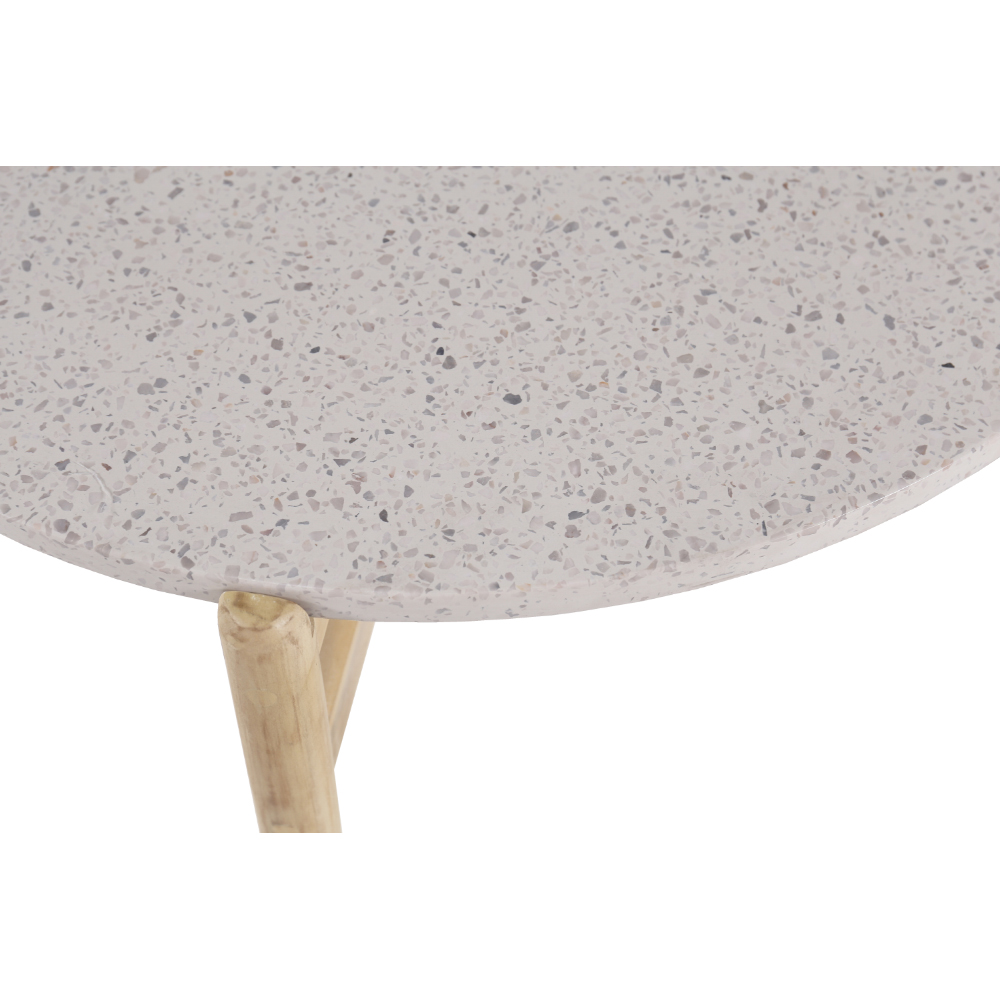 TERRAZZO COFFEE TABLE TERRAZZO ΦΥΣΙΚΟ ΑΝΟΙΧΤΟ 84.4x84.4x37 - Image 3