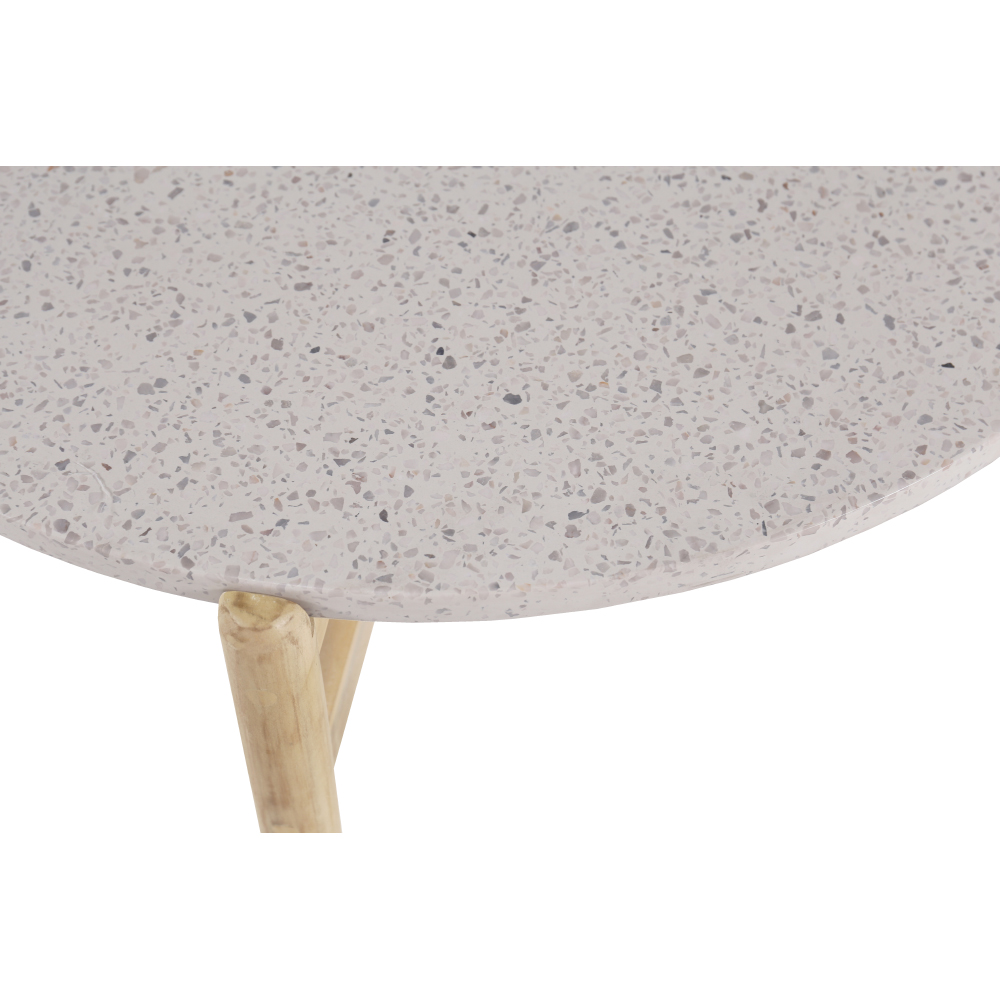 TERRAZZO COFFEE TABLE TERRAZZO ΦΥΣΙΚΟ ΑΝΟΙΧΤΟ 50x50x47 - Image 3