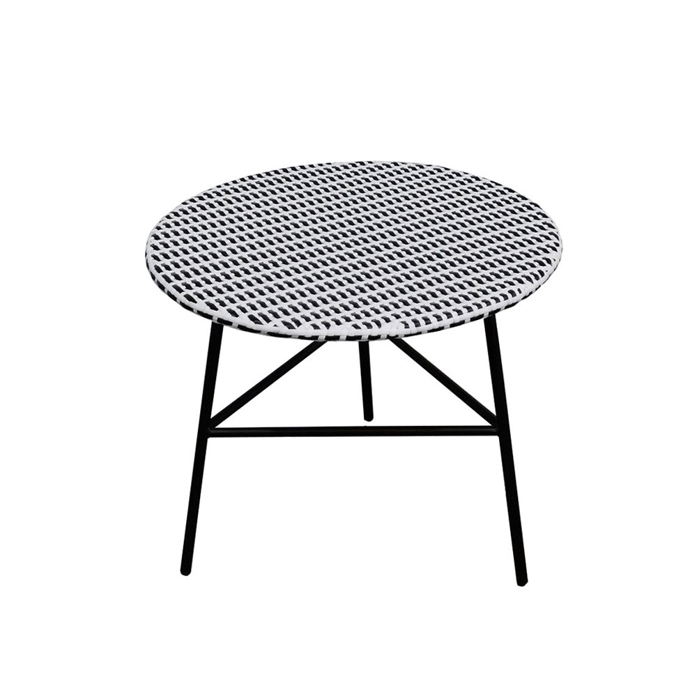 GRANADA COFFEE TABLE ΜΑΥΡΟ ΛΕΥΚΟ 65x65x56 - Image 2