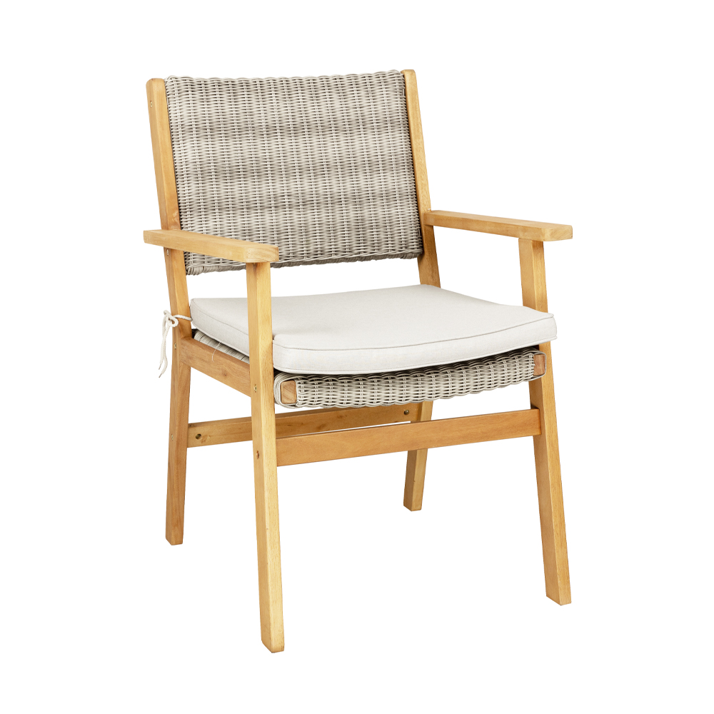 CAPRI ΚΑΡΕΚΛΑ ΛΕΥΚΟ ΓΚΡΙ 64.2x60x88.5cm