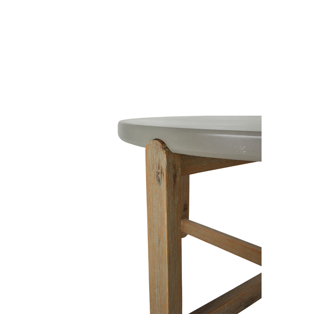 UBUD COFFEE TABLE CEMENT ΦΥΣΙΚΟ ΣΚΟΥΡΟ 81x81x40 - Image 2