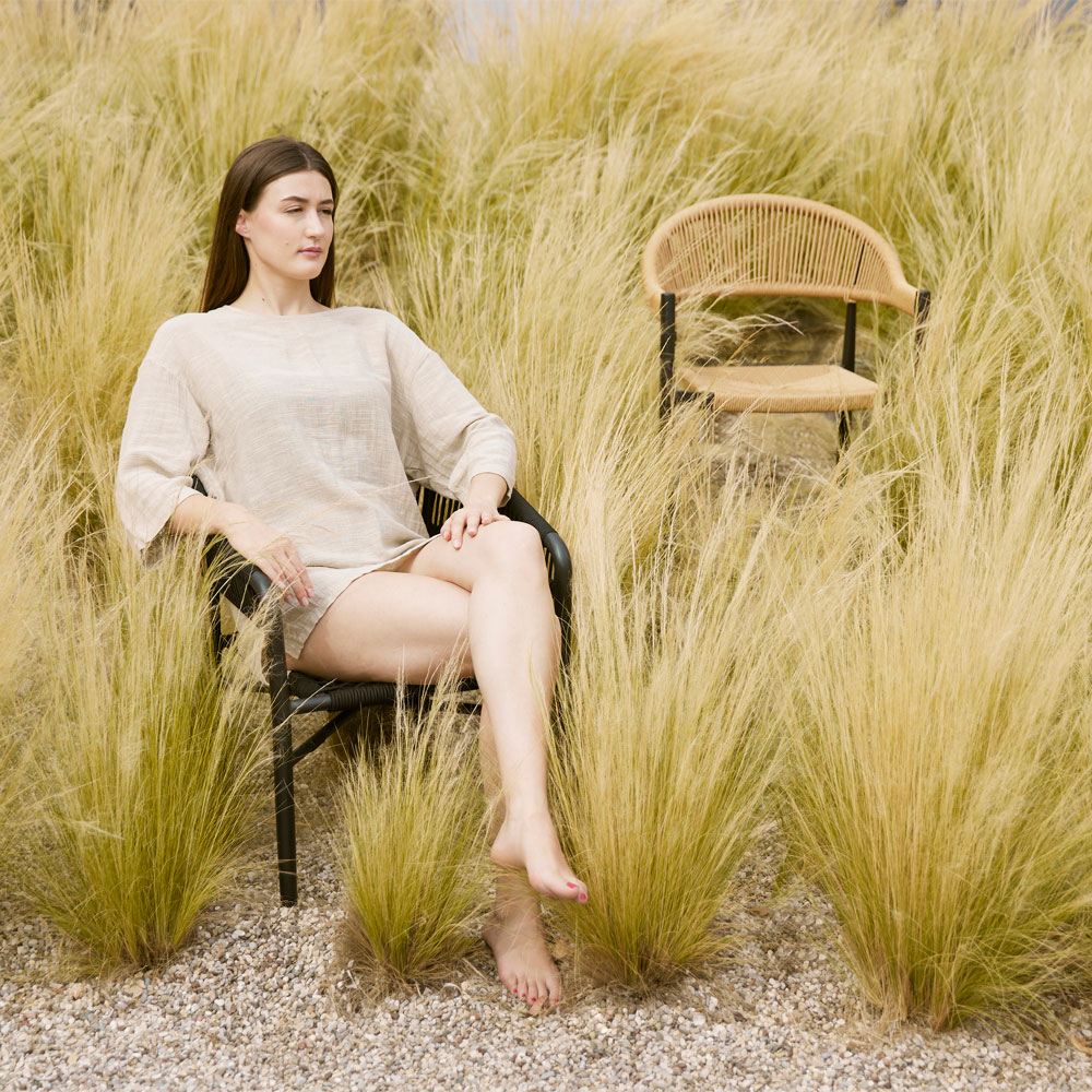 MEZZA LUNA ΚΑΡΕΚΛΑ ΦΥΣΙΚΟ ΜΑΥΡΟ 56x55x78 - Image 2