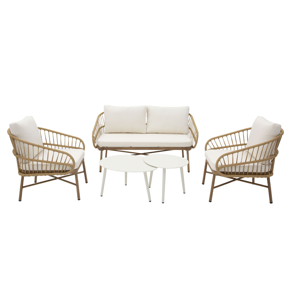 CAVE ΣΑΛΟΝΙ SET 1+2+1 ΦΥΣΙΚΟ - Image 3