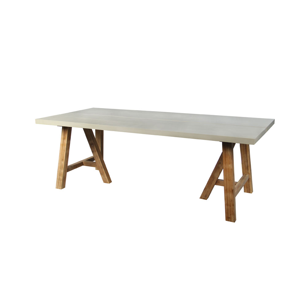 ERESOS ΤΡΑΠΕΖΙ CEMENT ΑΝΟΙΧΤΟ 200x100x76cm