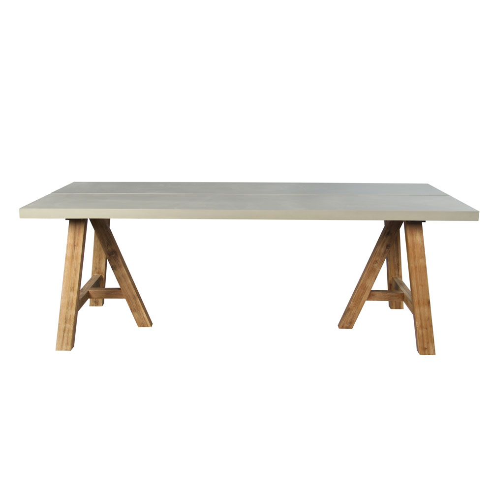 ERESOS ΤΡΑΠΕΖΙ CEMENT ΑΝΟΙΧΤΟ 200x100x76cm - Image 2