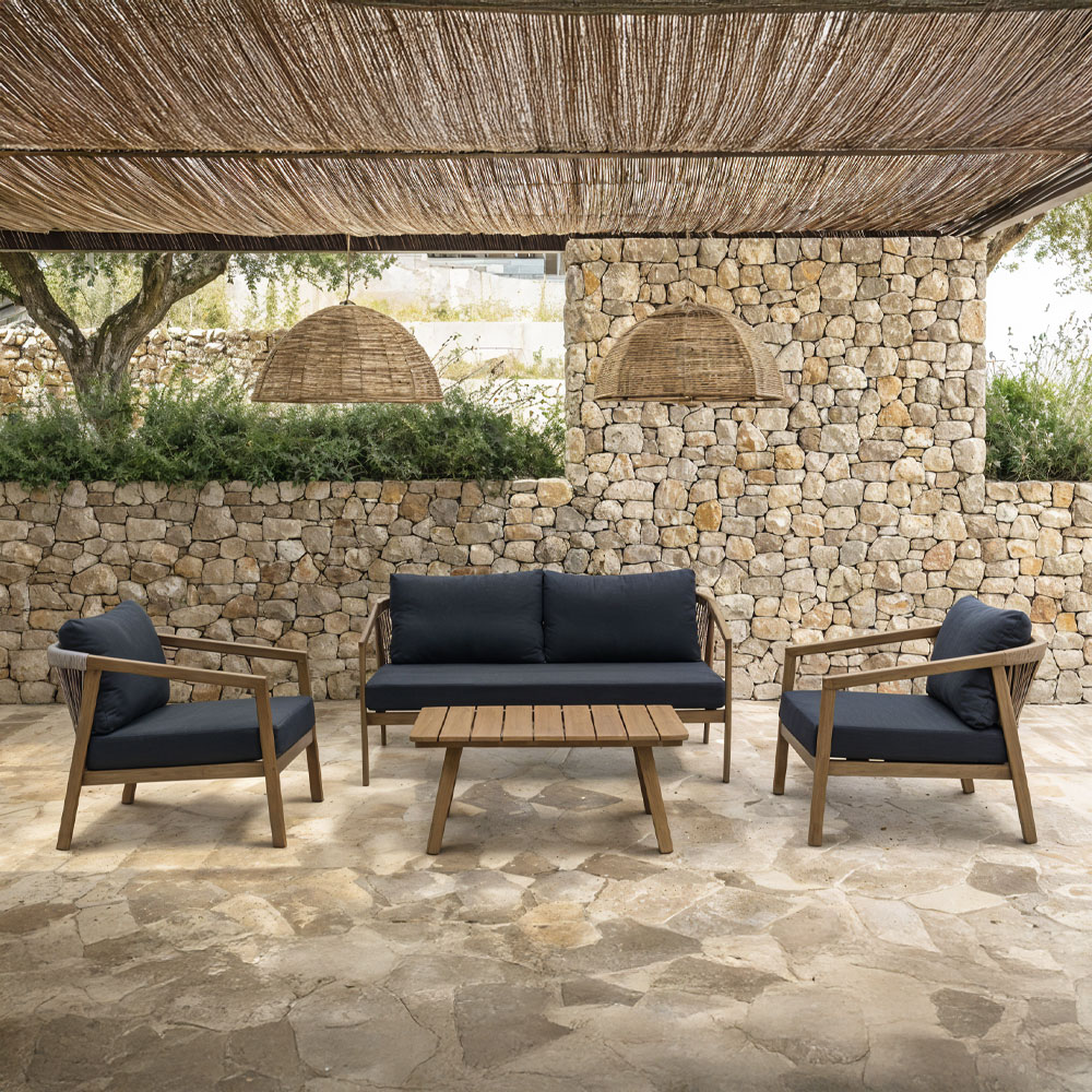 MADERA ΣΑΛΟΝΙ SET 1+2+1 ΦΥΣΙΚΟ ΓΚΡΙ - Image 2