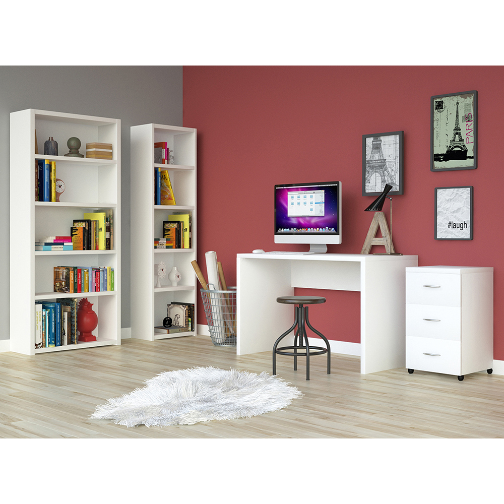 LINES ΓΡΑΦΕΙΟ ΛΕΥΚΟ 140x59x75cm - Image 2