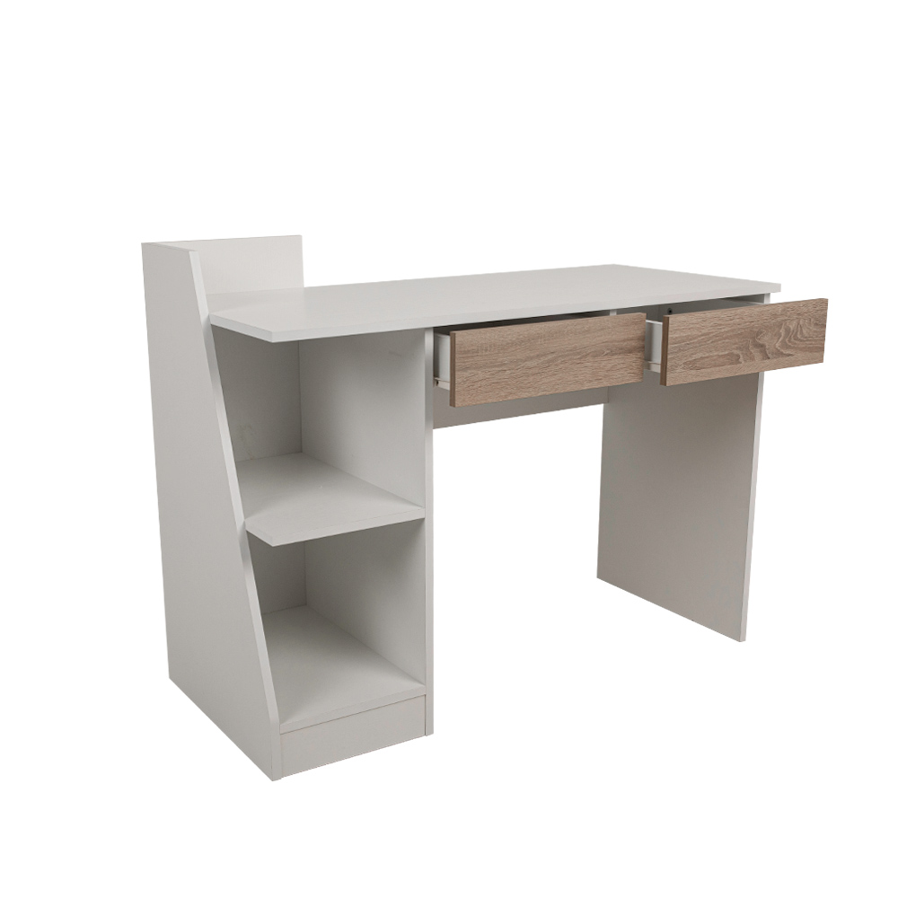 TRIGOT 2 ΓΡΑΦΕΙΟ ΒΙΒΛΙΟΘΗΚΗ SONOMA ΛΕΥΚΟ 110x50x85 - Image 4