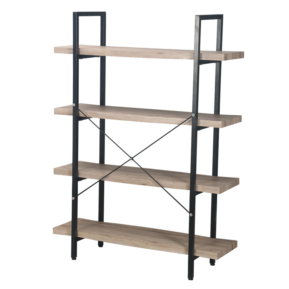 BRICK-URBAN ΒΙΒΛΙΟΘΗΚΗ ΦΥΣΙΚΟ ΜΑΥΡΟ 105x32x140cm - Image 3