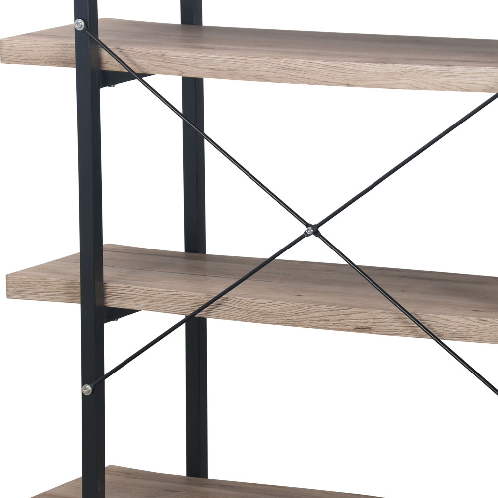 BRICK-URBAN ΒΙΒΛΙΟΘΗΚΗ ΦΥΣΙΚΟ ΜΑΥΡΟ 105x32x140cm - Image 4