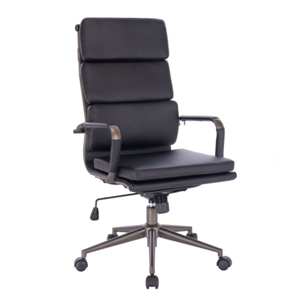 SLICE ΚΑΡΕΚΛΑ ΓΡΑΦΕΙΟΥ ΜΑΥΡΟ GUNMETAL 55.5x63.5x117cm