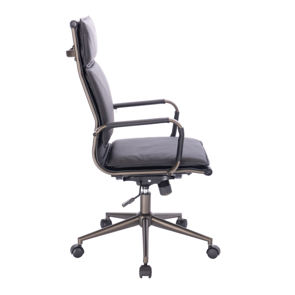 ELITE ΚΑΡΕΚΛΑ ΓΡΑΦΕΙΟΥ ΜΑΥΡΟ GUNMETAL 54x64x109.5 - Image 4