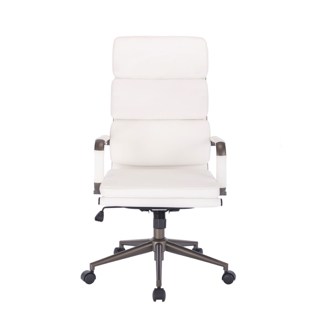 LINE ΚΑΡΕΚΛΑ ΓΡΑΦΕΙΟΥ ΛΕΥΚΟ GUNMETAL 55.5x63.5x117 - Image 2