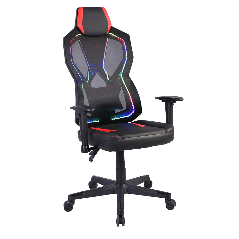 STORM ΚΑΡΕΚΛΑ GAMING ΓΡΑΦΕΙΟΥ ΜΑΥΡΟ ΚΟΚΚΙΝΟ 50x73x135 - Image 2