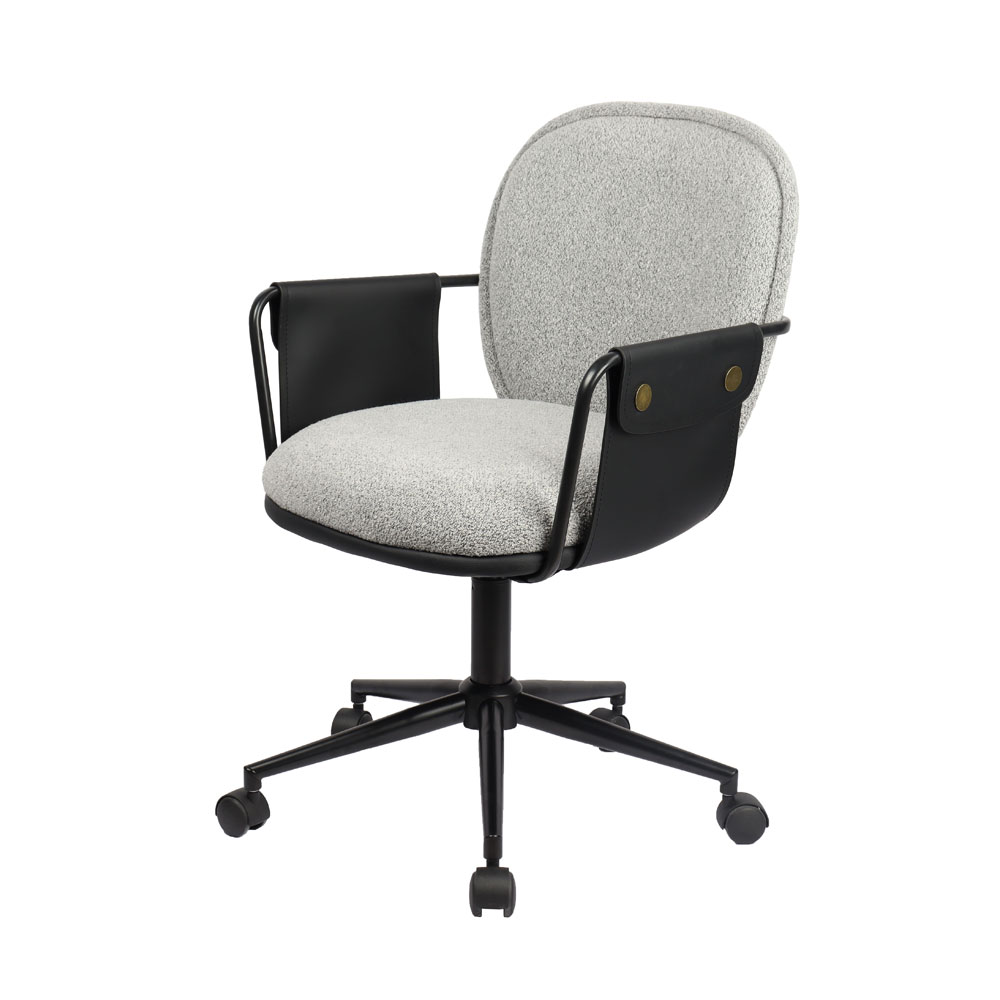 POST ΚΑΡΕΚΛΑ ΓΡΑΦΕΙΟΥ ΓΚΡΙ ΜΑΥΡΟ 55x59x93 - Image 4