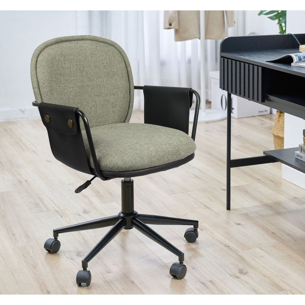 POST ΚΑΡΕΚΛΑ ΓΡΑΦΕΙΟΥ ΛΑΔΙ ΜΑΥΡΟ 55x59x93 - Image 2