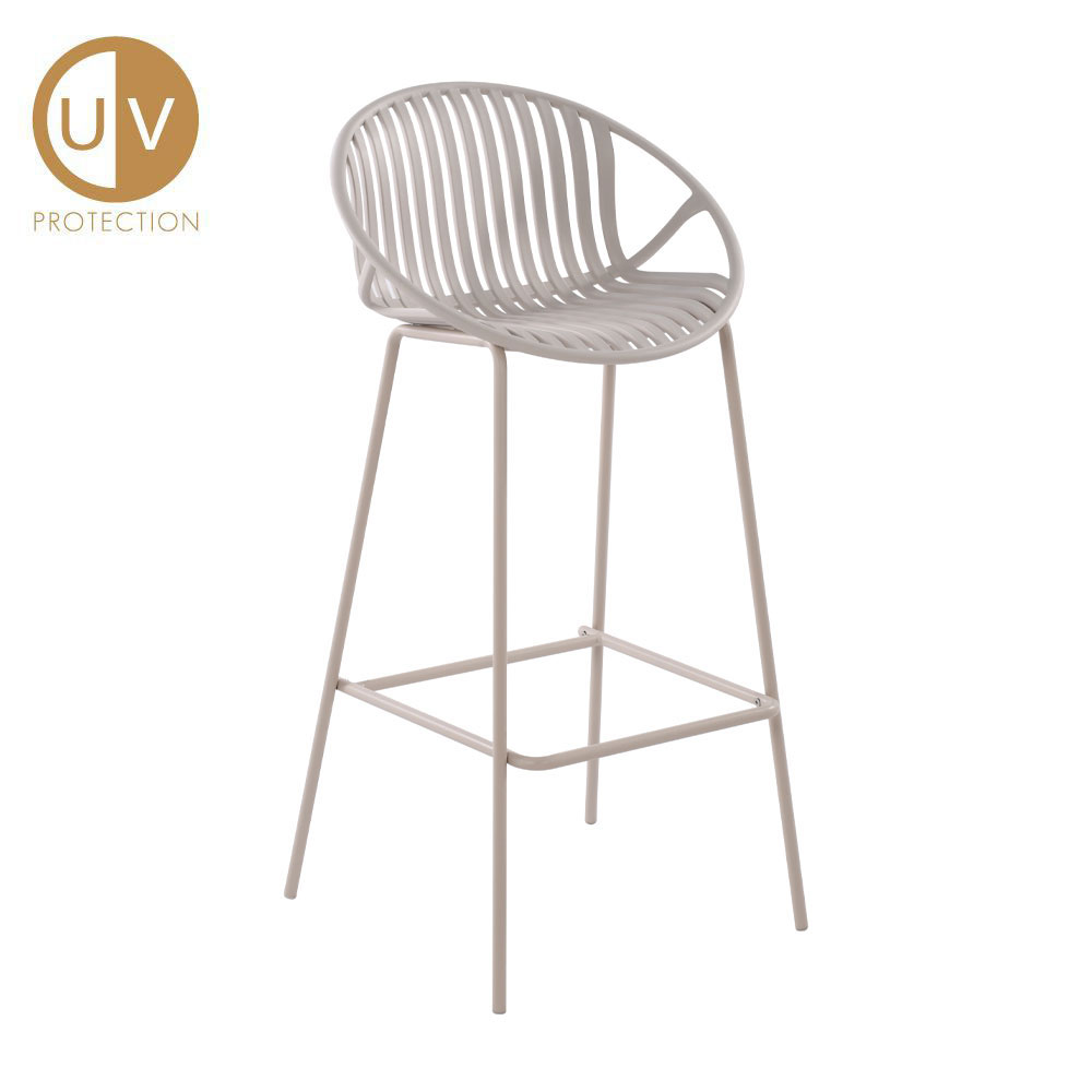 NADIN ΣΚΑΜΠΟ BAR OFF WHITE 50.5x45.5x99.5cm