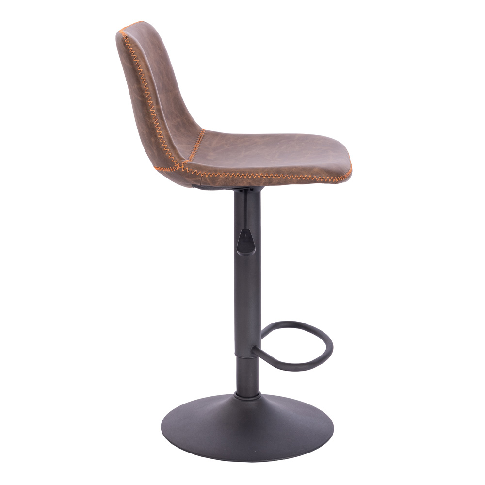 ASTI ΣΚΑΜΠΟ BAR ΚΑΦΕ ANTIQUE WASHED ΜΑΥΡΟ 42x49x109.5 - Image 3