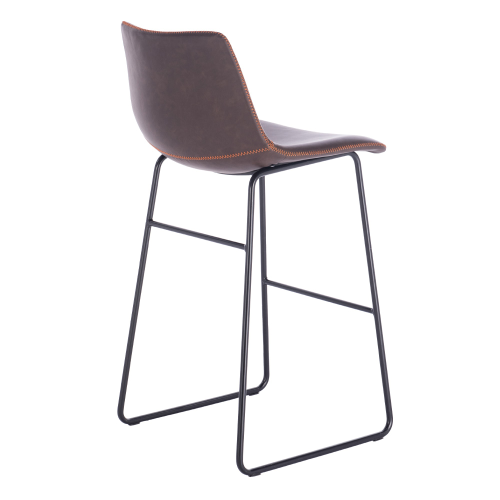 NUEVO XL ΣΚΑΜΠΟ BAR ΚΑΦΕ ANTIQUE WASHED ΜΑΥΡΟ 47x57x100 - Image 4