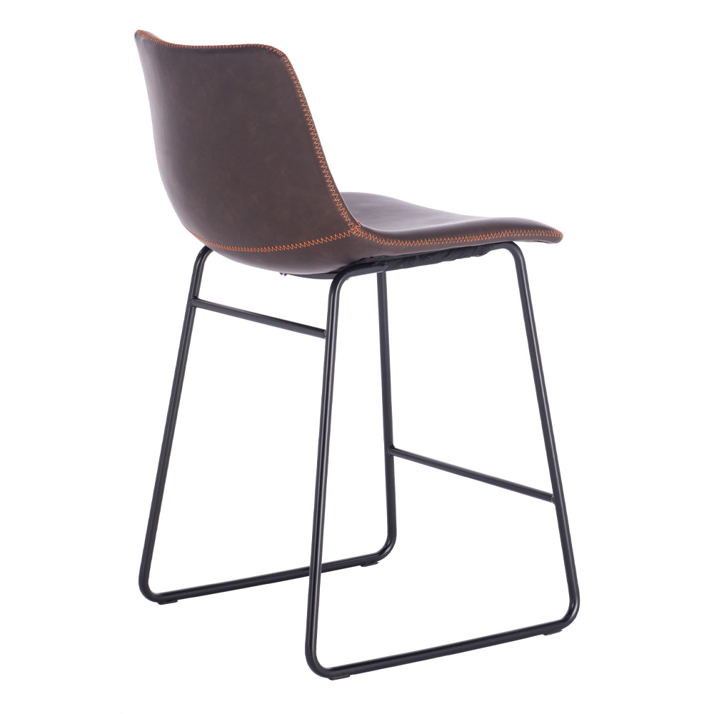 NUEVO ΣΚΑΜΠΟ BAR ΚΑΦΕ ANTIQUE WASHED ΜΑΥΡΟ 46x57.5x89 - Image 4