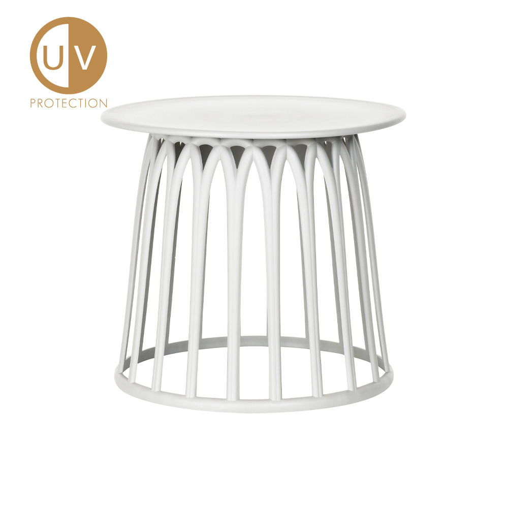 BASKET SIDE TABLE ΛΕΥΚΟ 49.5x49.5x44cm
