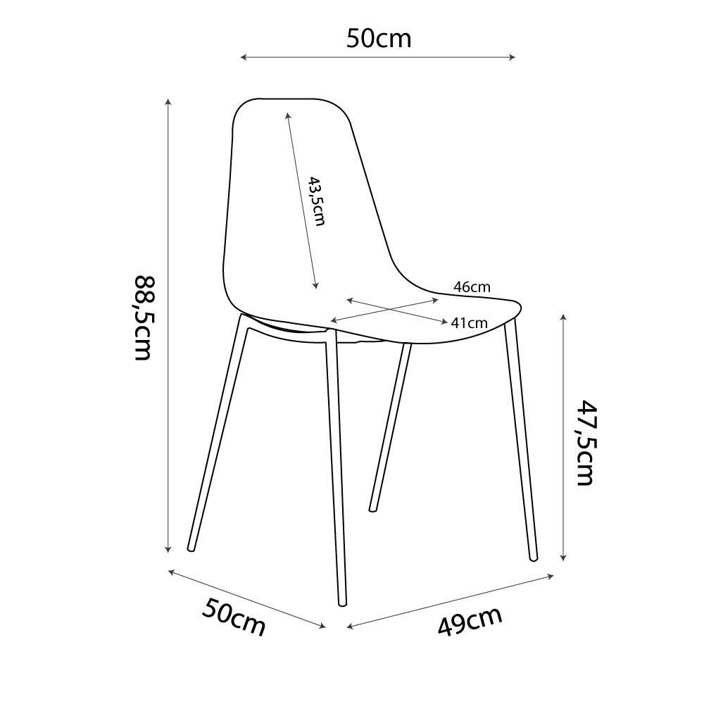 GRADA ΚΑΡΕΚΛΑ ΛΕΥΚΟ 50x46x88.5 - Image 5