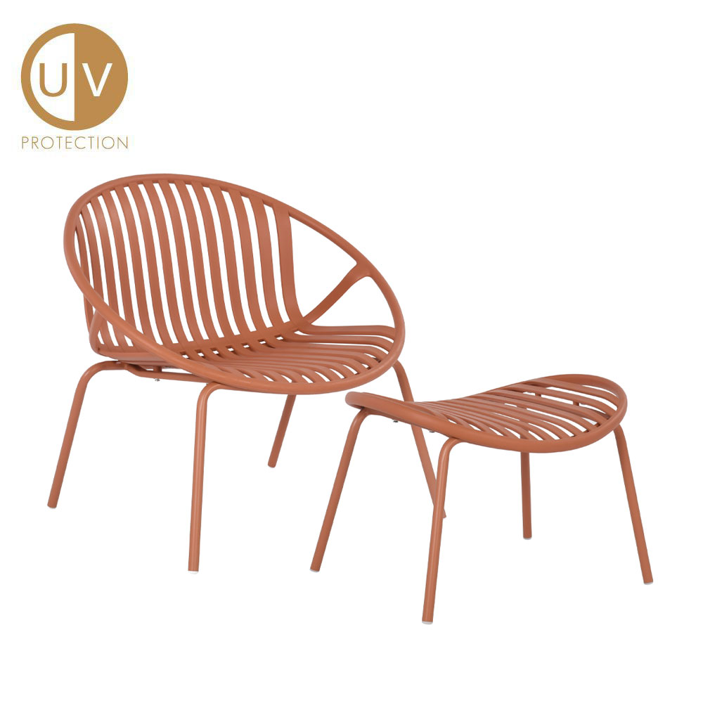 NADIN ΠΟΛΥΘΡΟΝΑ SET 2ΤΕΜ TERRACOTTA 80x61.5x73