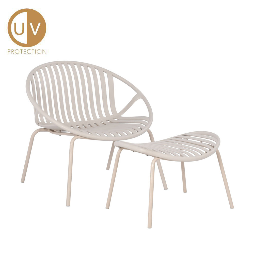 NADIN ΠΟΛΥΘΡΟΝΑ SET 2ΤΕΜ OFF WHITE 80x61.5x73