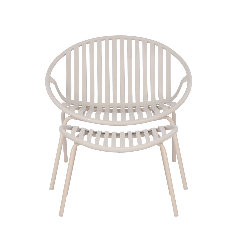 NADIN ΠΟΛΥΘΡΟΝΑ SET 2ΤΕΜ OFF WHITE 80x61.5x73 - Image 2