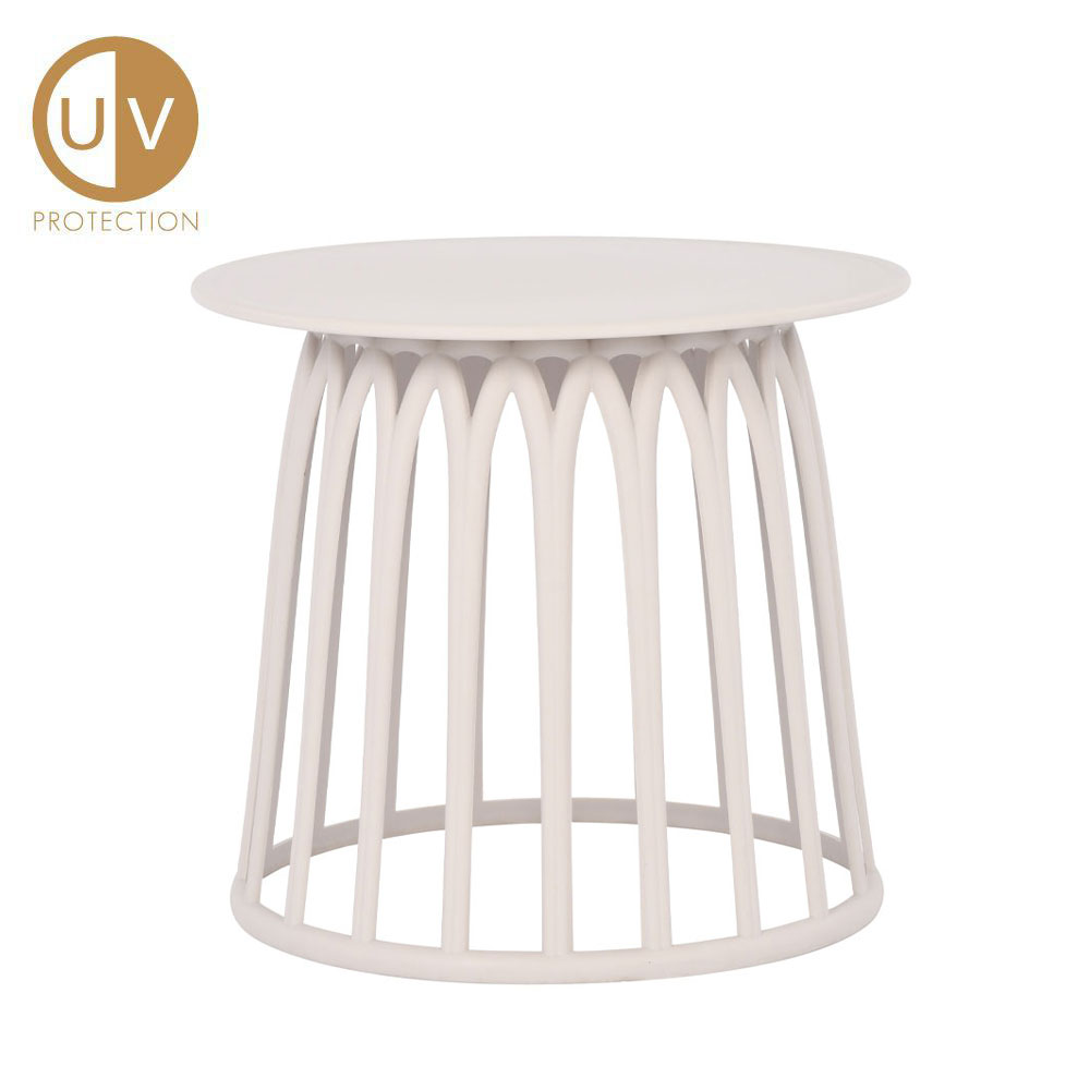 BASKET SIDE TABLE OFF WHITE 49.5x49.5x44cm