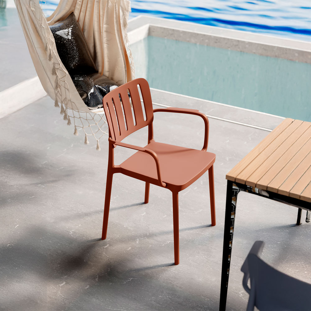 MILANO ΚΑΡΕΚΛΑ TERRACOTTA 53x58x81.5cm - Image 2
