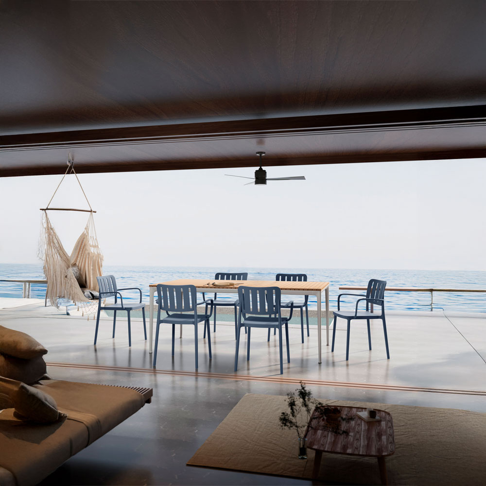 MILANO ΚΑΡΕΚΛΑ ΜΠΛΕ 53x58x81.5cm - Image 2