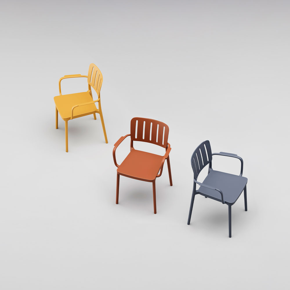 MILANO ΚΑΡΕΚΛΑ ΜΠΛΕ 53x58x81.5cm - Image 4