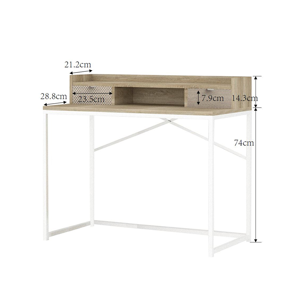 NAK ΓΡΑΦΕΙΟ 2ΣΥΡΤΑΡΙΑ SONOMA ΜΕ PATTERN 100x50x88.5 - Image 3