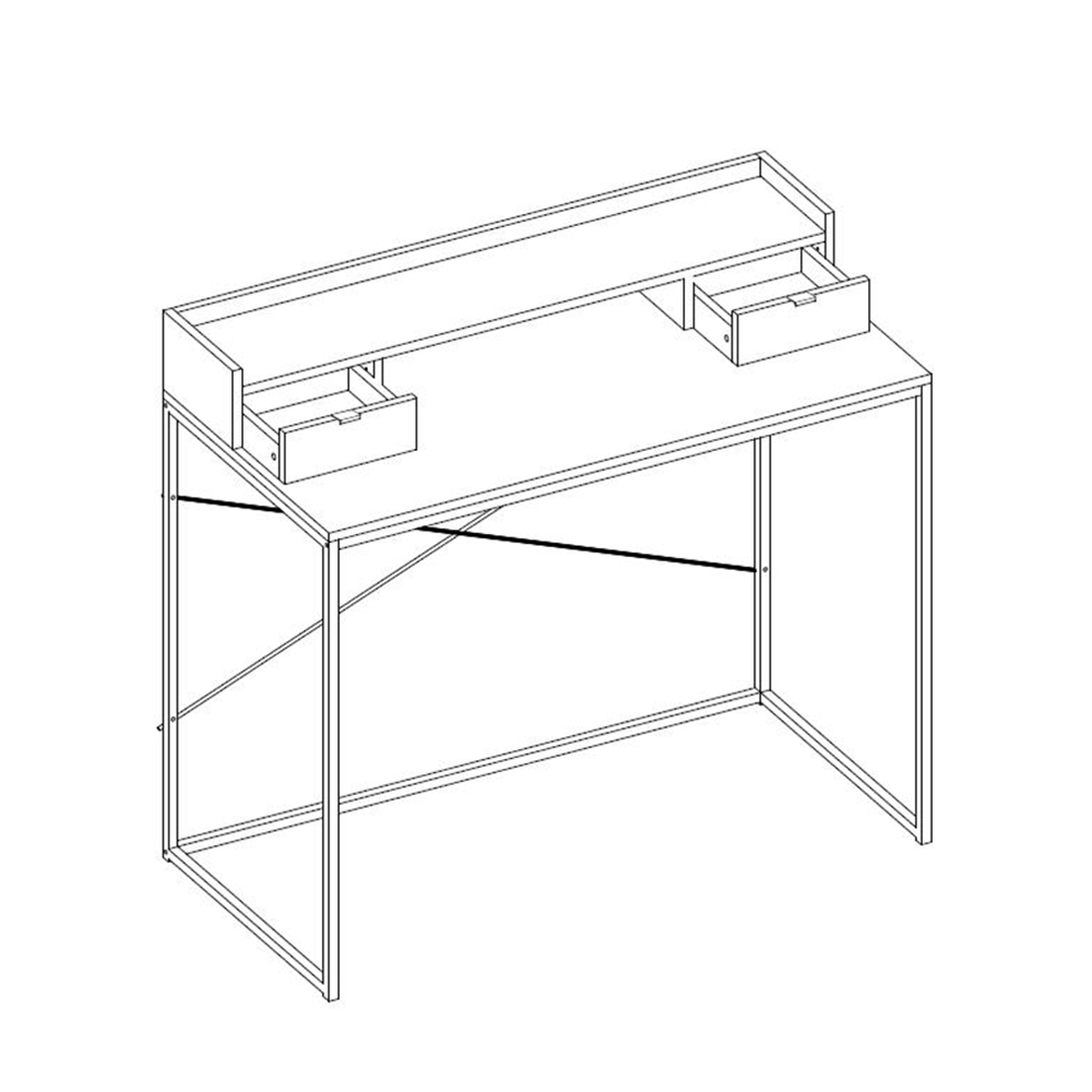 NAK ΓΡΑΦΕΙΟ 2ΣΥΡΤΑΡΙΑ SONOMA ΜΕ PATTERN 100x50x88.5 - Image 4