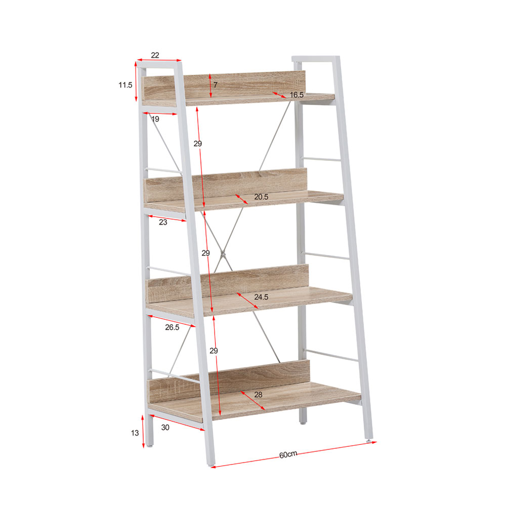 ONE STEP UP ΒΙΒΛΙΟΘΗΚΗ 4ΡΑΦΙΑ SONOMA ΛΕΥΚΟ 60x35x117 - Image 5