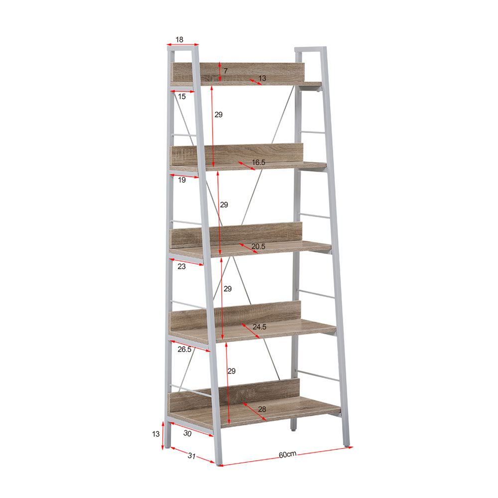ONE STEP UP ΒΙΒΛΙΟΘΗΚΗ 5ΡΑΦΙΑ SONOMA ΛΕΥΚΟ 60x35x149 - Image 5