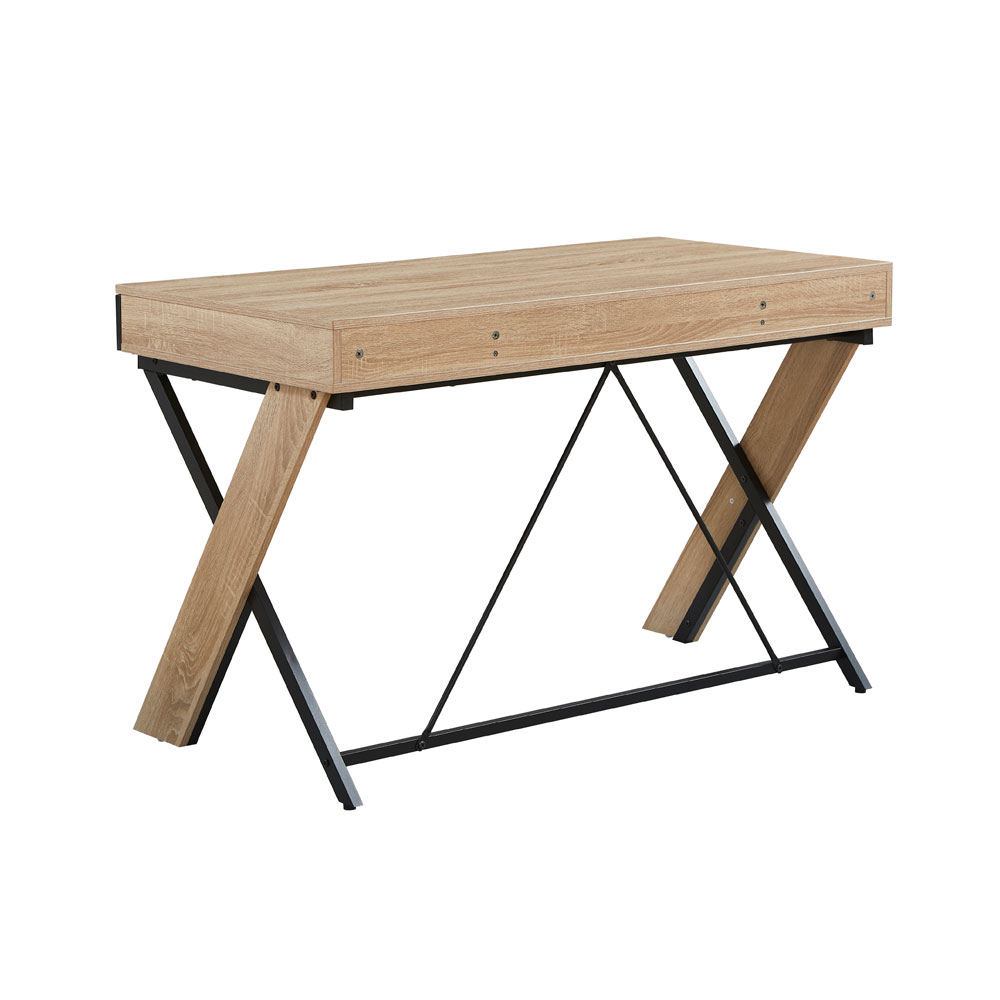 DOUBLE-X ΓΡΑΦΕΙΟ 1ΡΑΦΙ ΦΥΣΙΚΟ ΜΑΥΡΟ 120x60x76 - Image 3