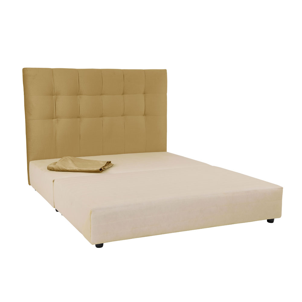 7DAYS ΚΡΕΒΑΤΙ ΧΩΡΙΣ ΑΠΟΘΗΚ. ΧΩΡΟ (ΓΙΑ ΣΤΡΩΜΑ 160x200cm) ΜΟΥΣΤΑΡΔΙ TEXAS08 161x207x122 - Image 2