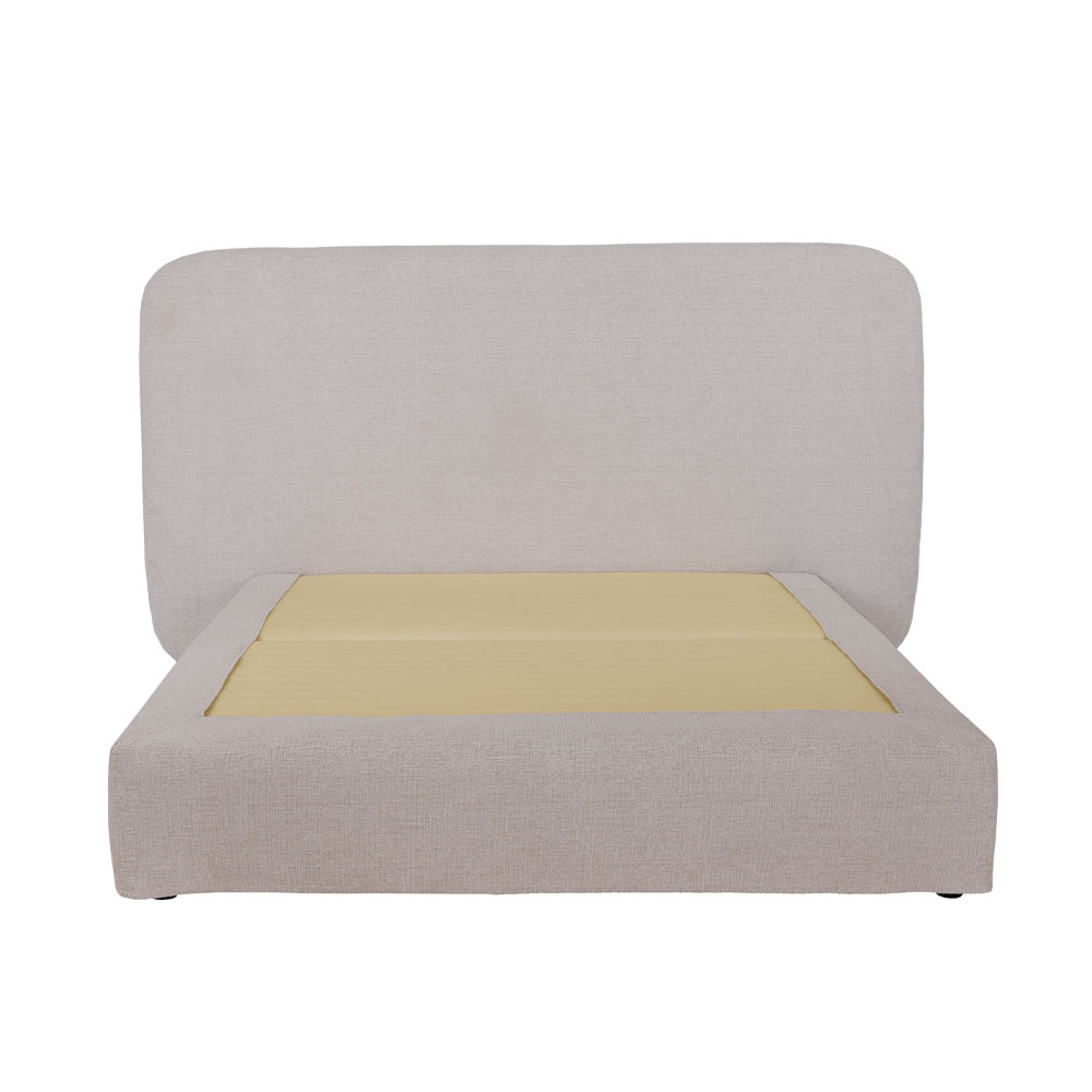 OVAL ΚΡΕΒΑΤΙ ΧΩΡΙΣ ΑΠΟΘΗΚ. ΧΩΡΟ (ΓΙΑ ΣΤΡΩΜΑ 160x200cm) OFF WHITE 221x209x122 - Image 3