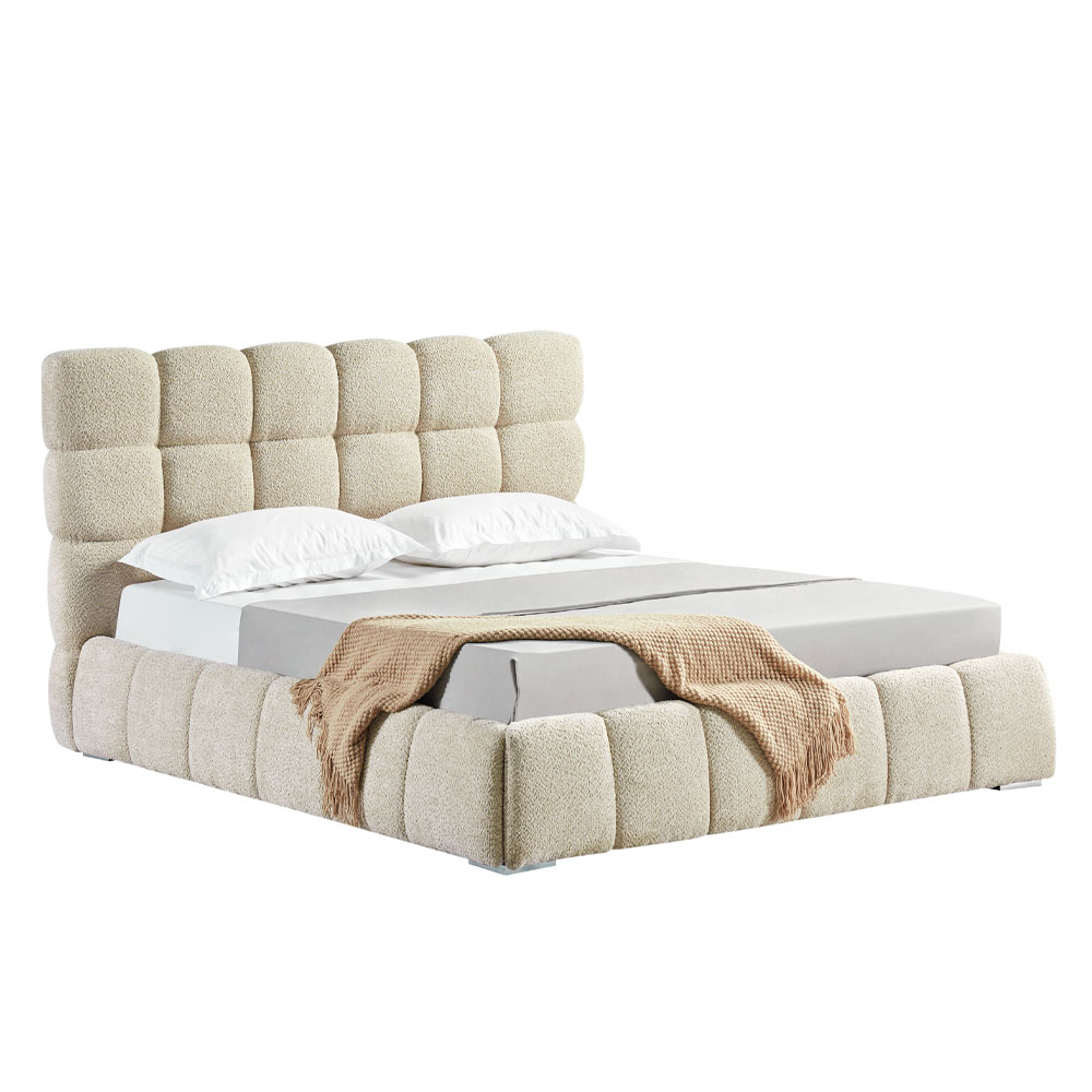 PUFFY ΚΡΕΒΑΤΙ (ΓΙΑ ΣΤΡΩΜΑ 160x200cm) BEIGE 228x188x120